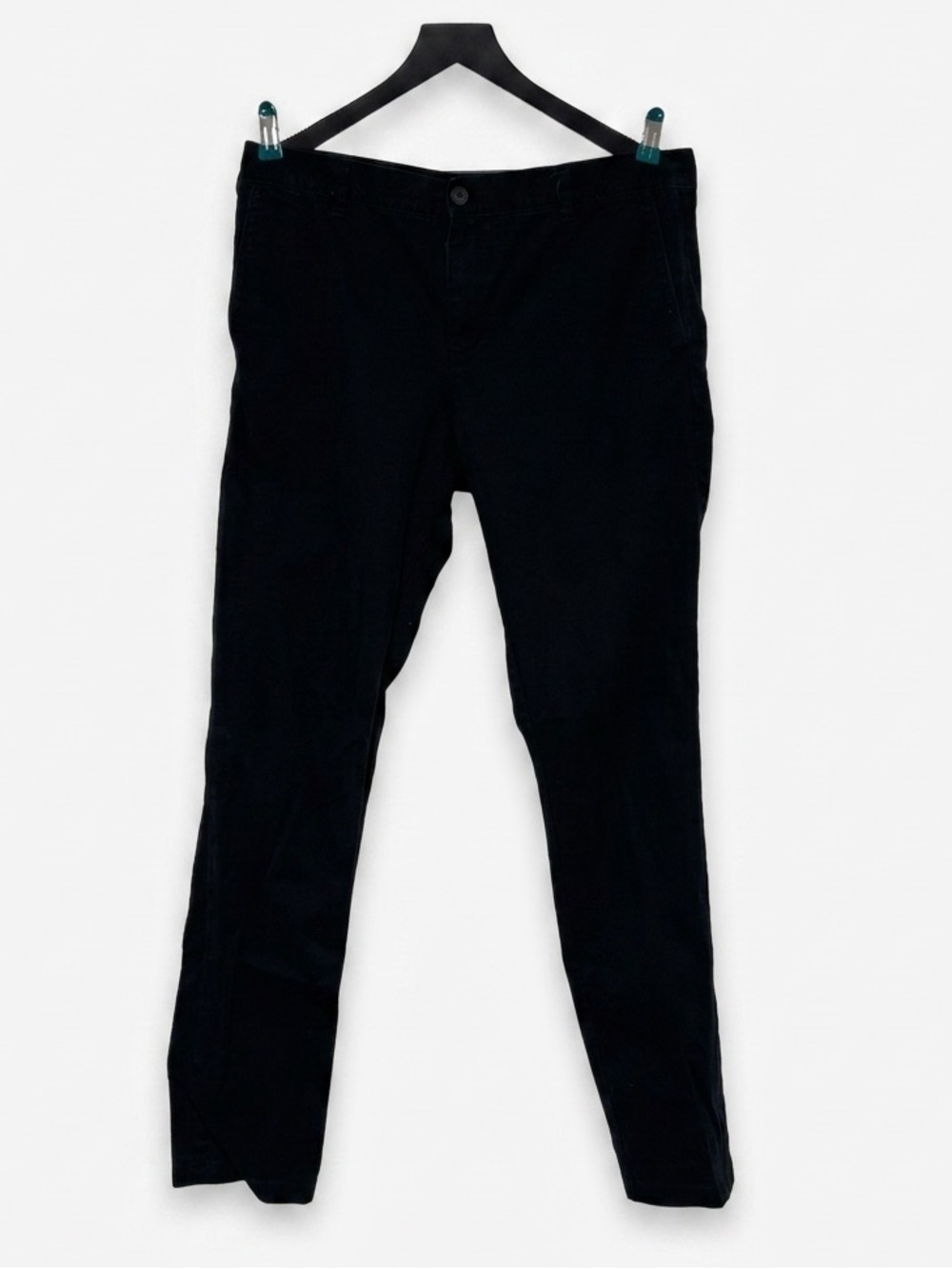 WEEKDAY Wood Black Organic Cotton Chinos Trousers 34 Waist